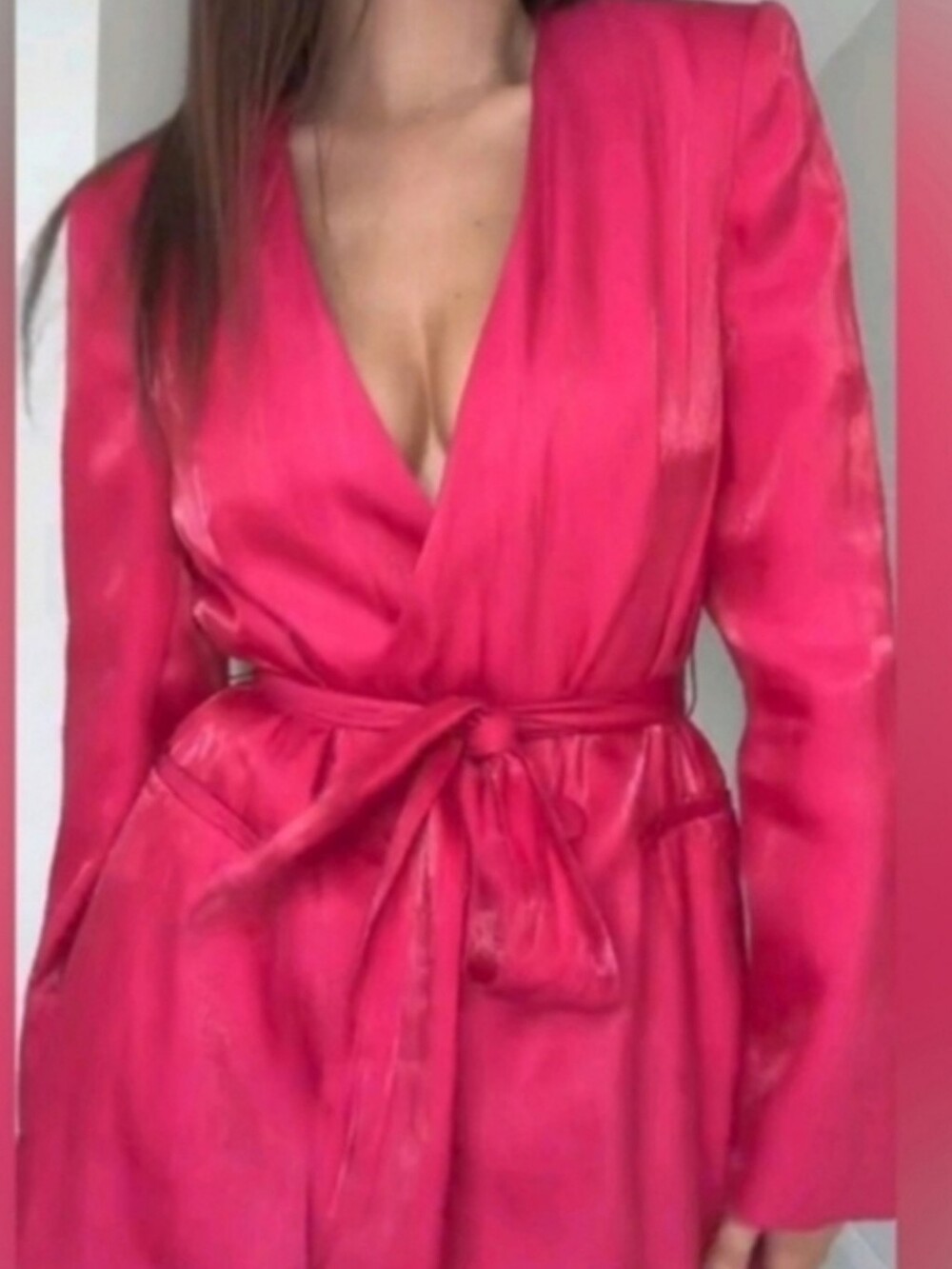 Zara Set 2pc Wide Pants and Blazer Pink Size XL - Picture 15 of 16